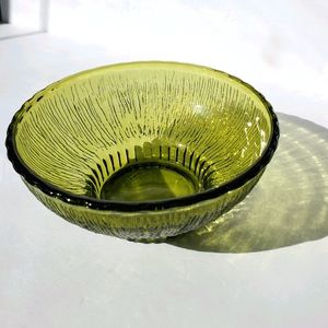 Vintage 1975 Green Glass Bowl